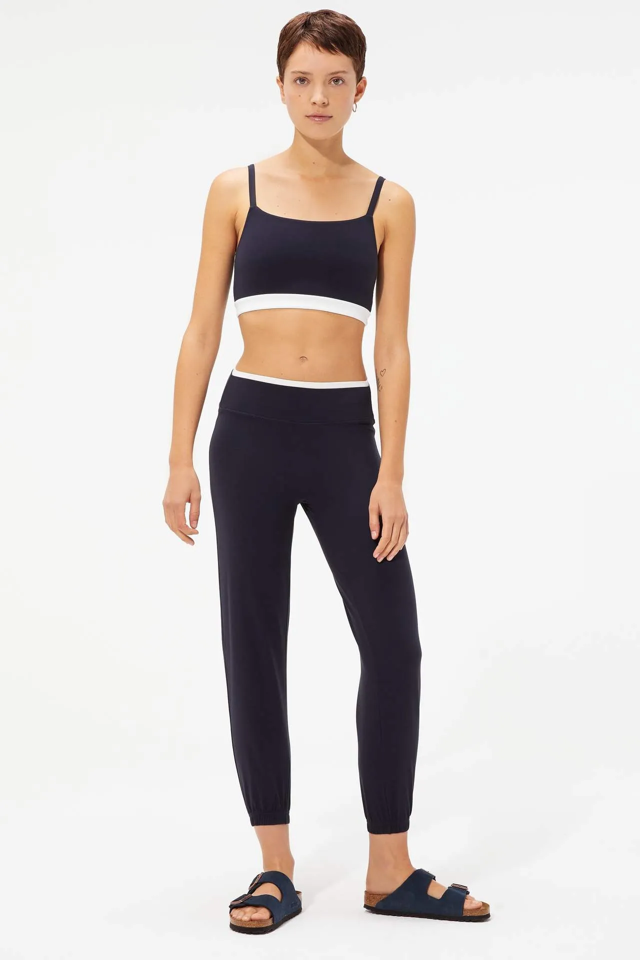 Lucie Low Rise Airweight Jogger, Indigo/Off White