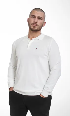 Men Tricot Polo Shirt (White)