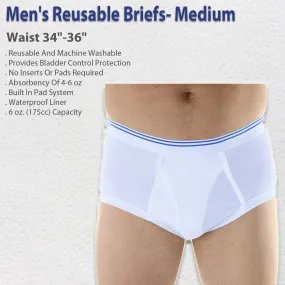 Men's Reusable Briefs- Medium (Waist 34"-36")