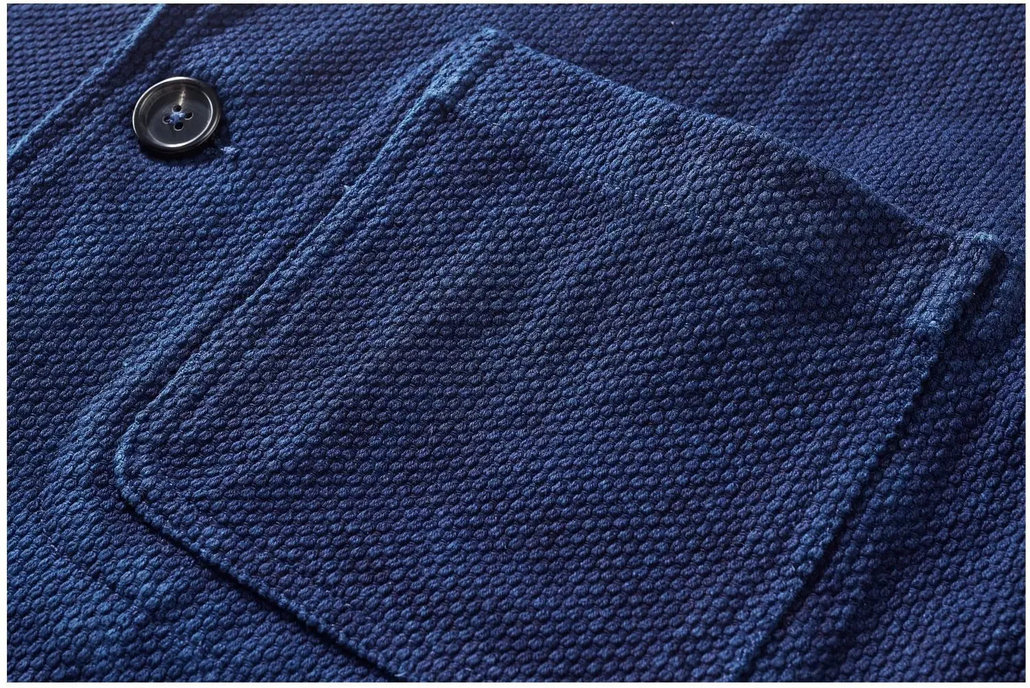 Men's Sashiko Jacket - Indigo Japan Style Workwear