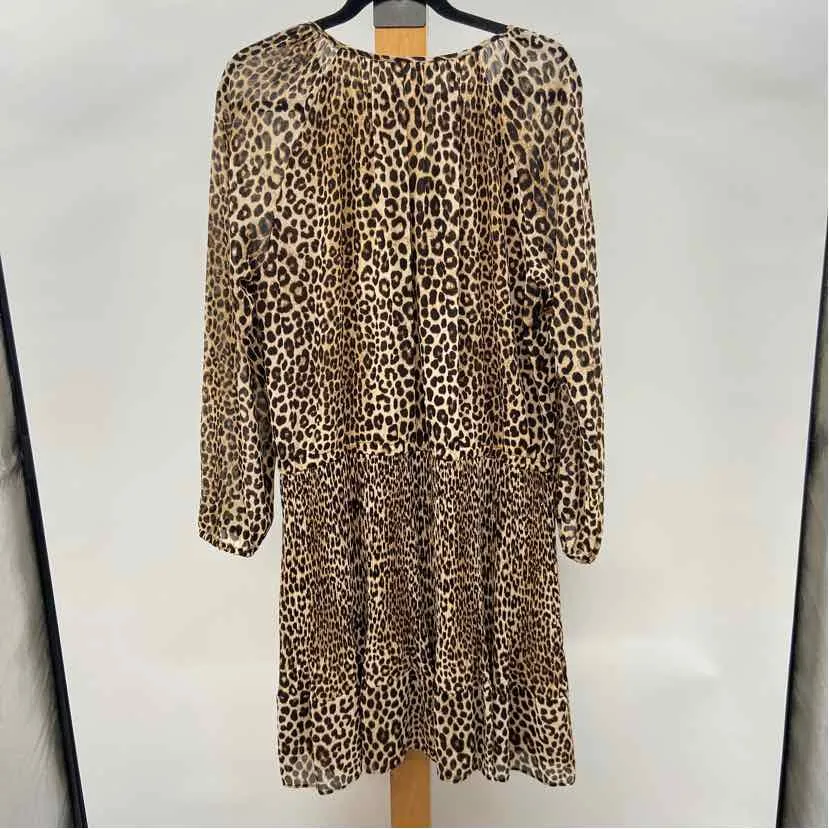 Michael Kors Women's Size XL Brown Animal Print Dress