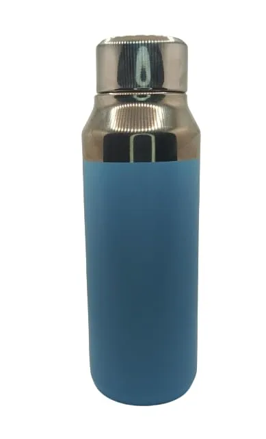 Murrays Fashion's Stainless Steel Flask, Water Bottle, Stay-Clean, Blue