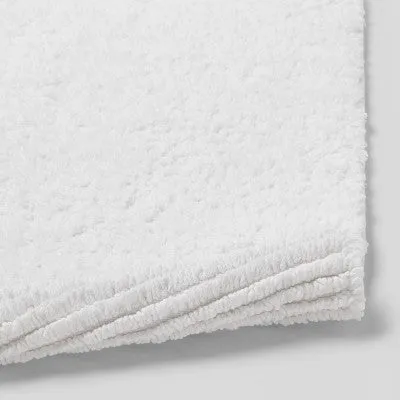 New - 22"x60" Performance Plus Cotton Reversible Bath Rug/Runner White - Threshold