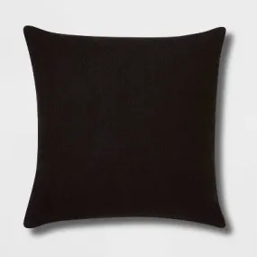 New - Euro Boucle Colorblock Decorative Pillow Black - Threshold