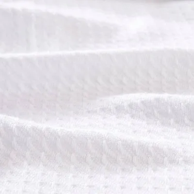 New - Twin Textured Cotton Blanket White