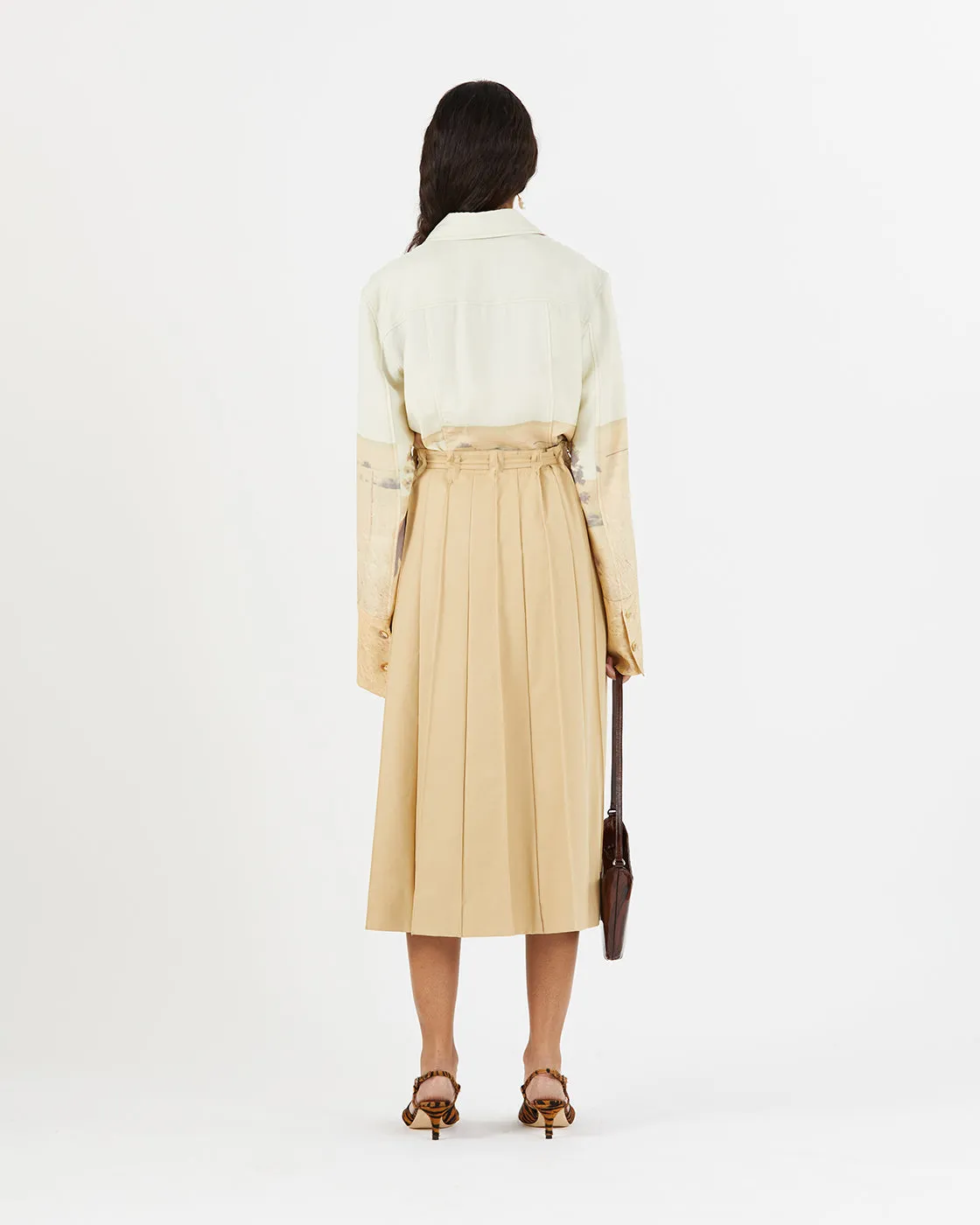 Noor Skirt Cotton Blend Tan