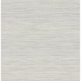 NuWallpaper Gray Cross Weave Peel and Stick String Wallpaper