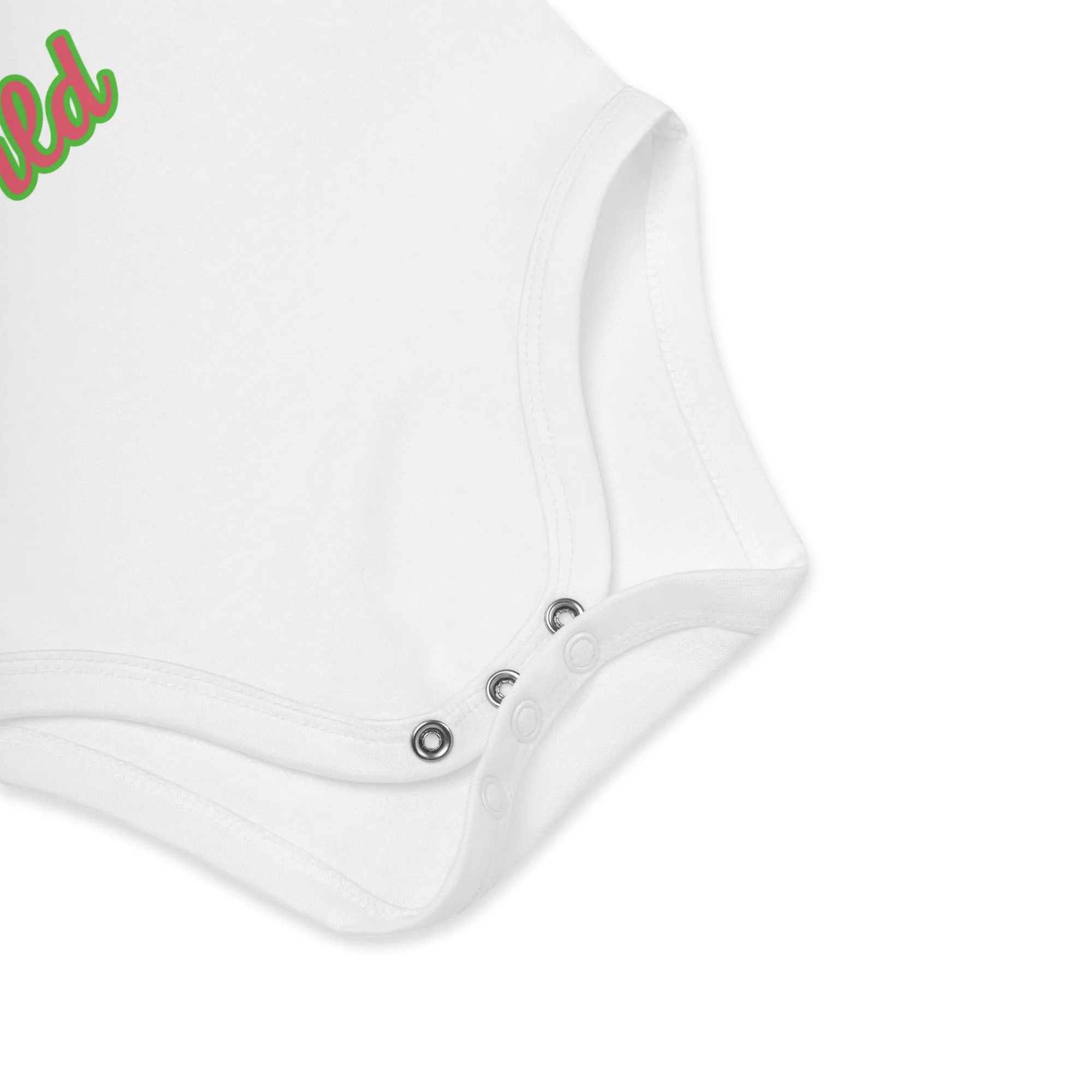 Organic cotton baby bodysuit, Born to be - Fitz & Willow