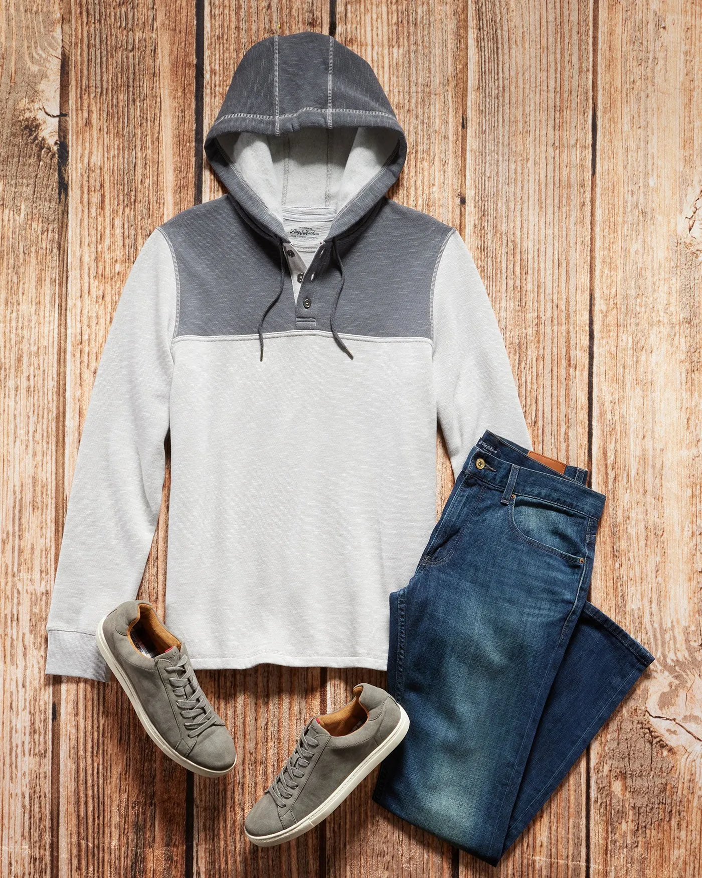 PAXVILLE COLORBLOCK FLEECE HOODED HENLEY