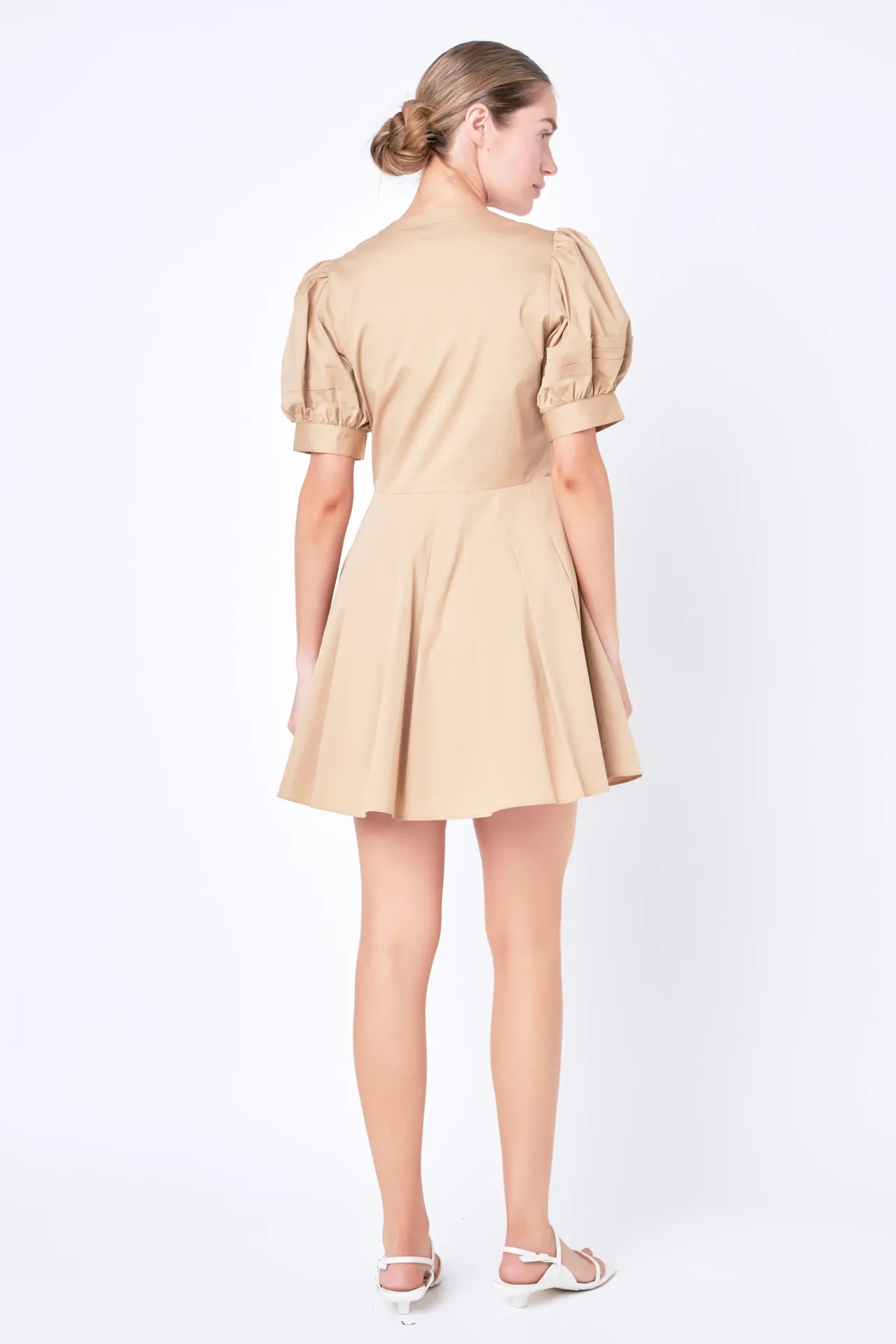 Pintuck Pleated Dress