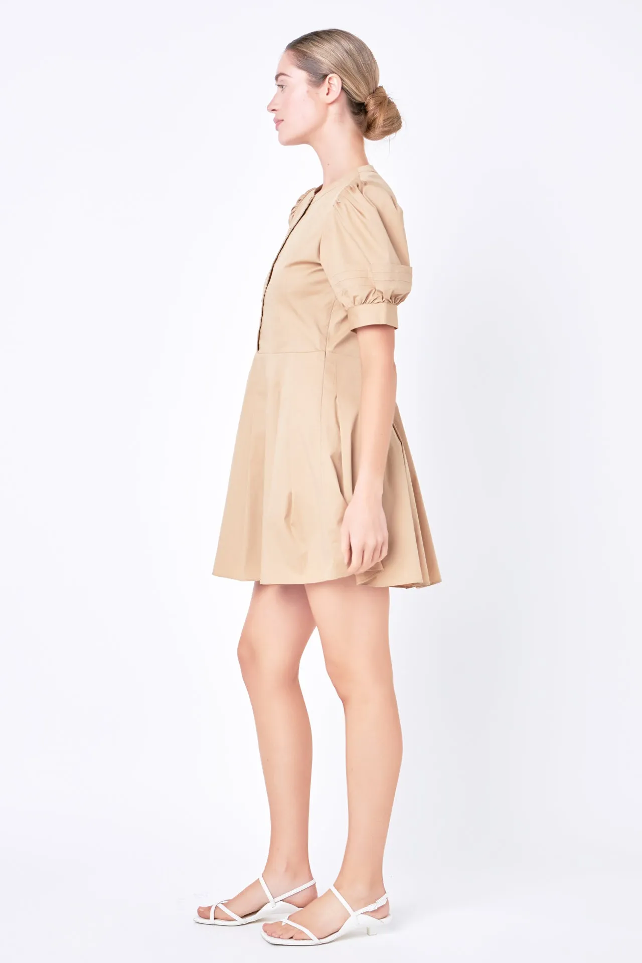 Pintuck Pleated Dress