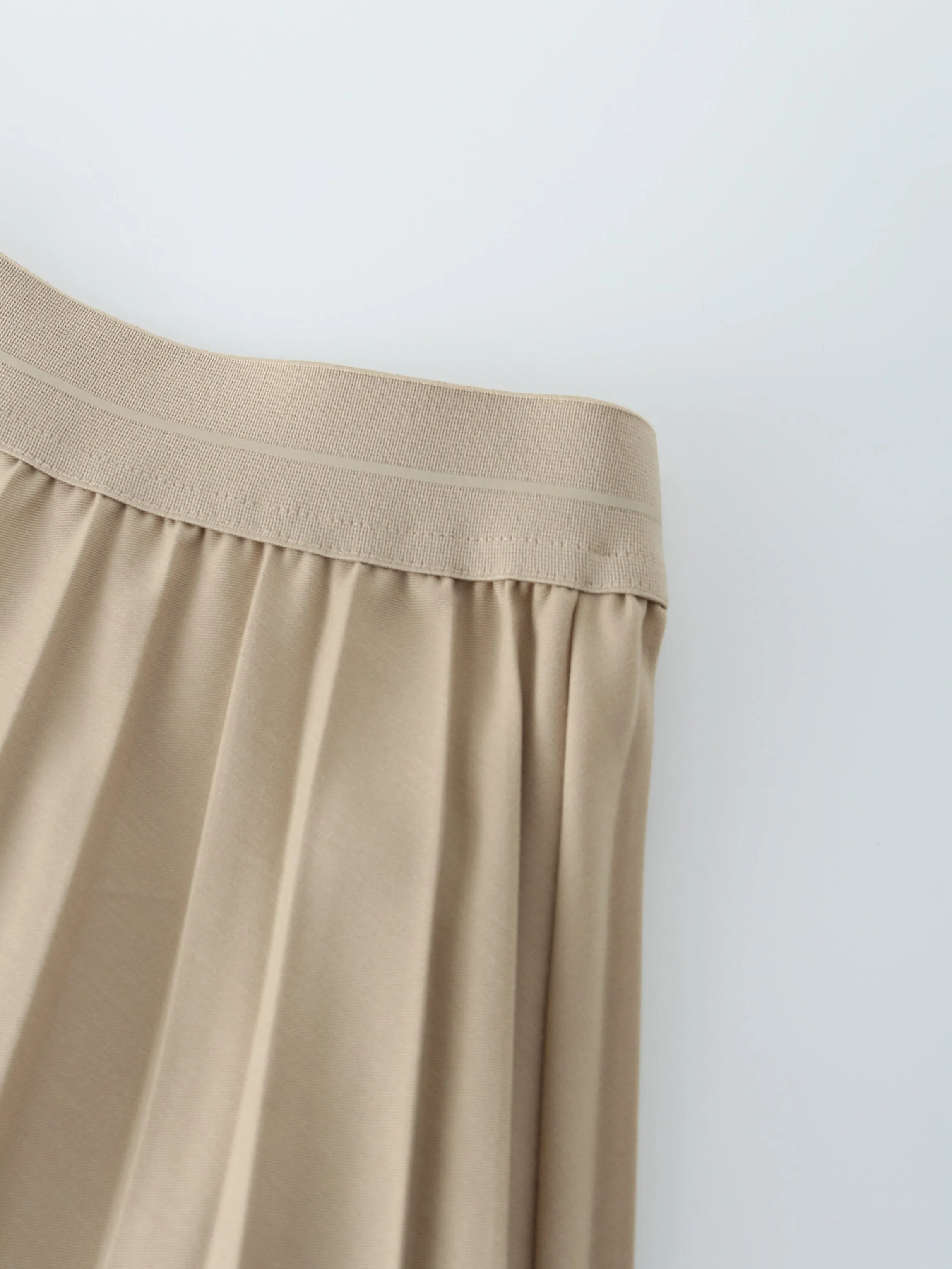 Pleated Skirt 37"-Medium Tan