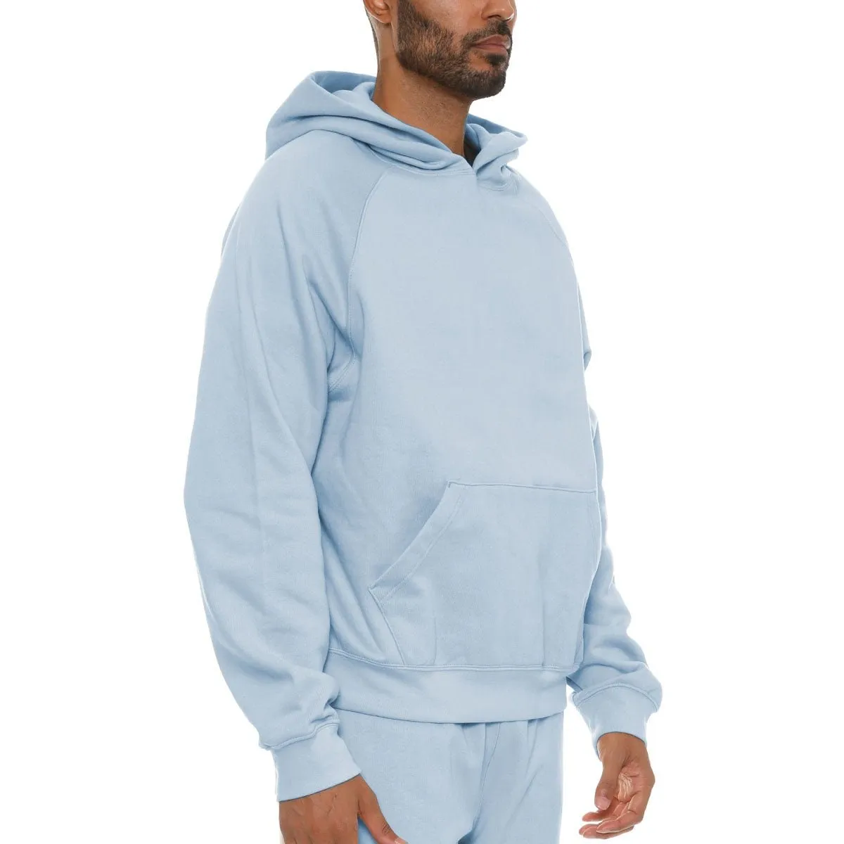 Powder Blue Pure Cotton Hoodie