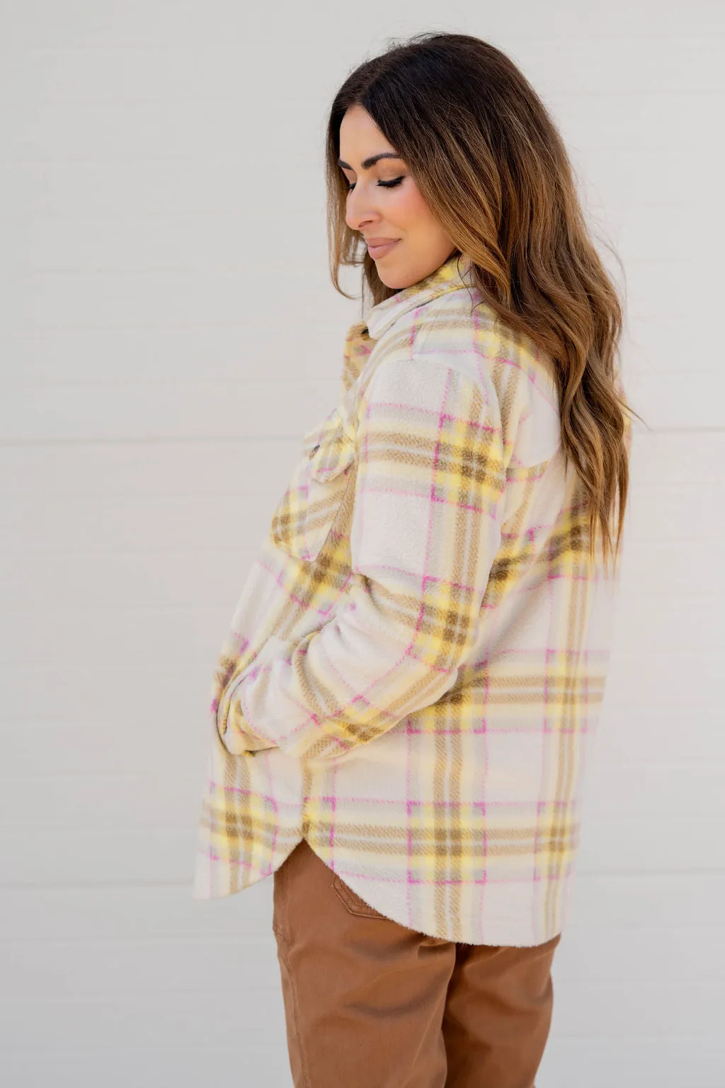 Pretty In Plaid Plush Shacket