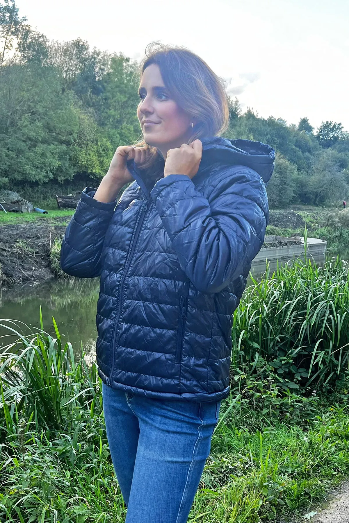 Quilted Glossy Puffer Jacket