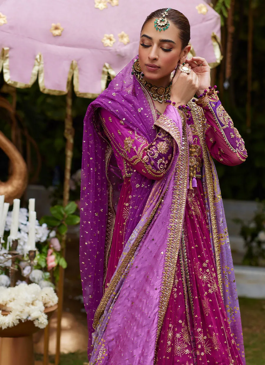 Raya Magenta Front Open Kalidaar