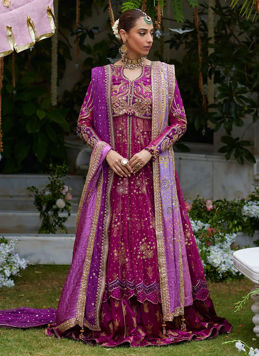 Raya Magenta Front Open Kalidaar