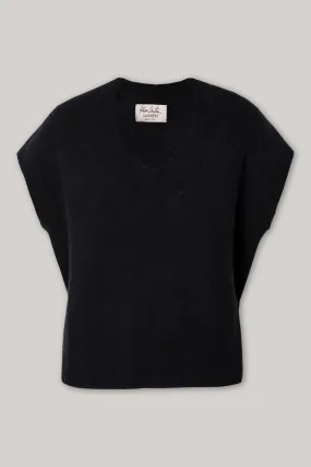 Raziel Cashmere and Silk-blend Sweater Vest In Black