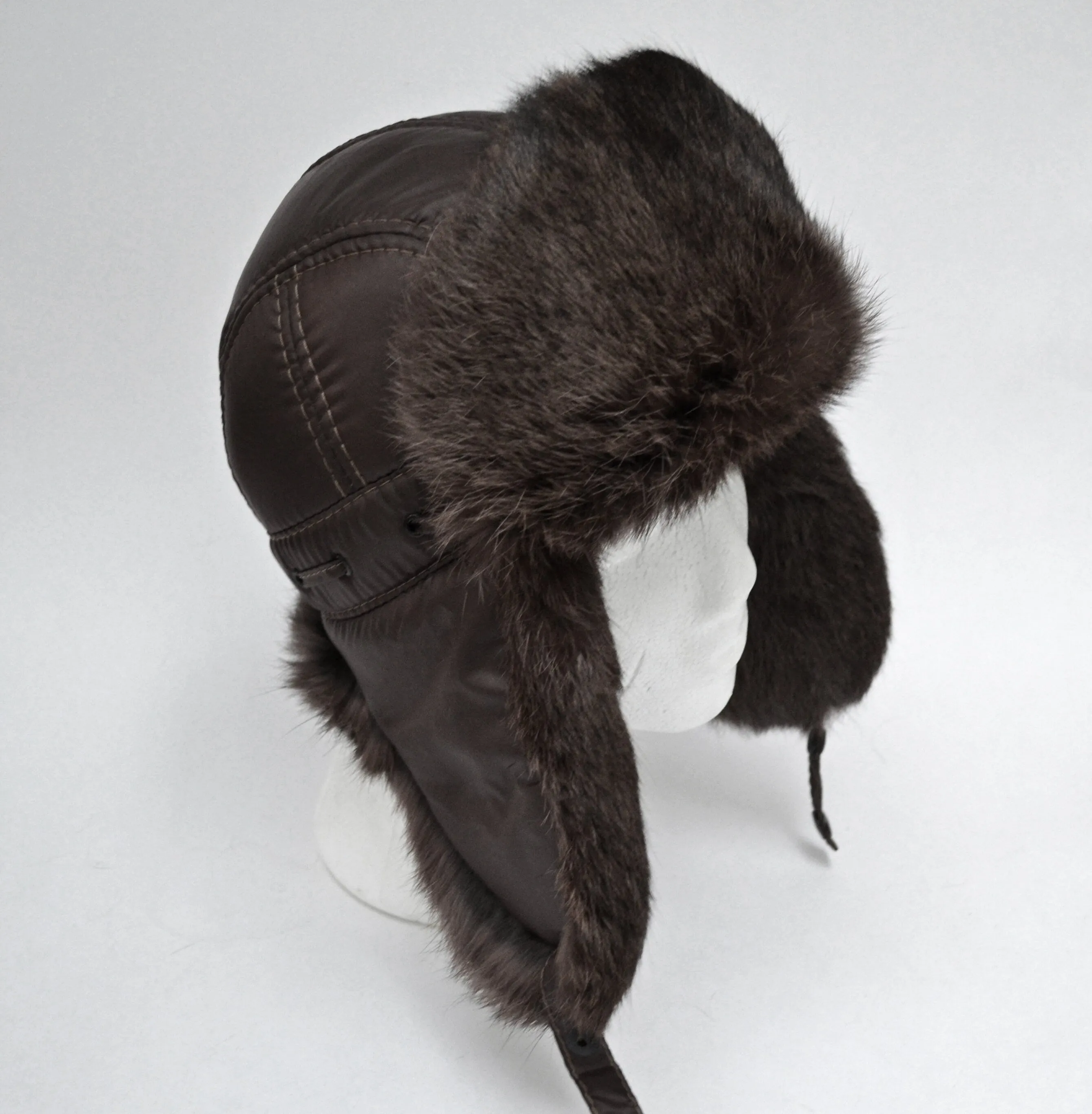 READY to SHIP Child Real Fur Hat, Aviator Hat, Ushanka, Russian Hat, Ski Hat,  Rabbit Fur, Fur Hat with Ear Flaps, Warm Hat, Boy Fur Hat