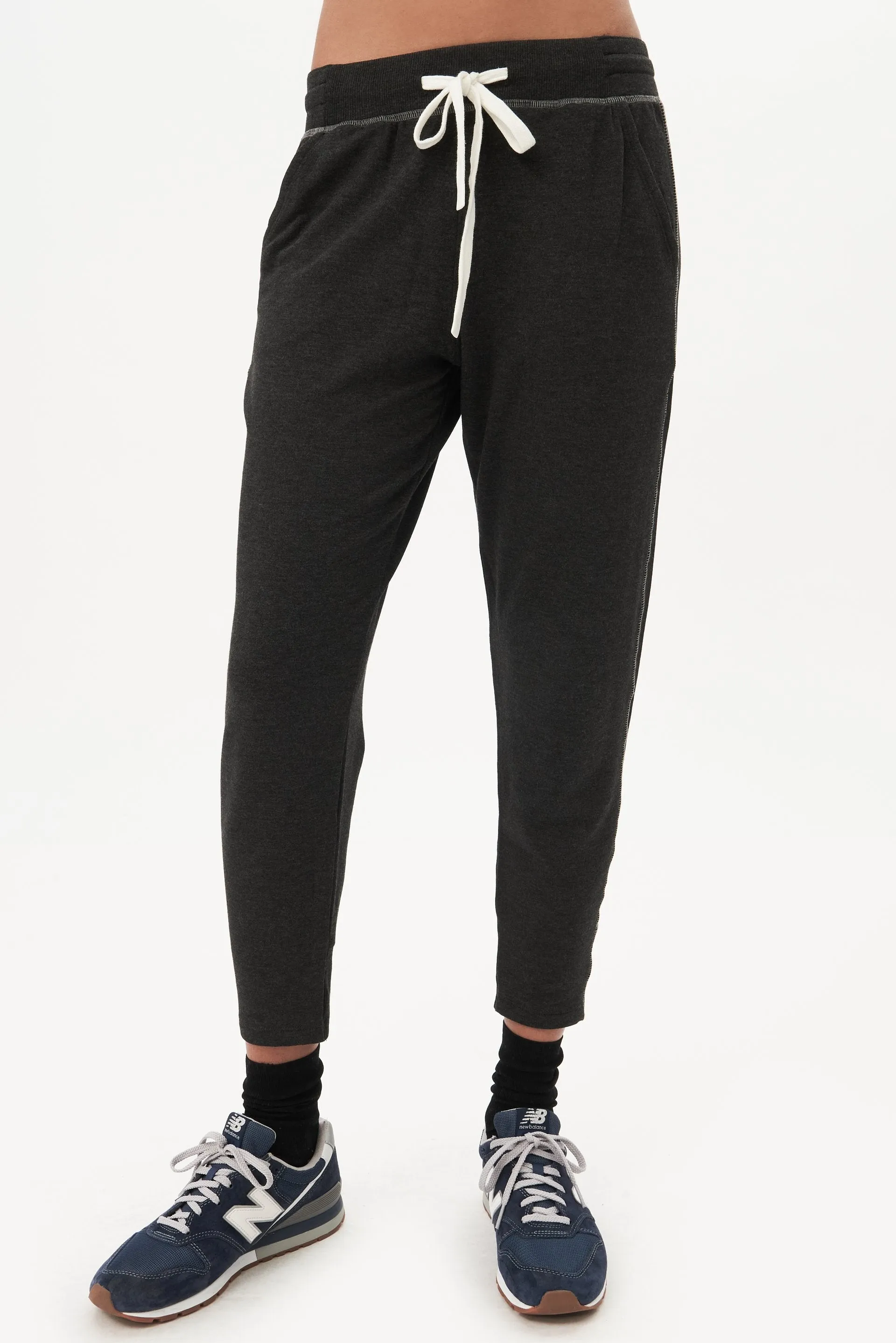 Reena 7/8 Fleece Sweatpant, Dark H. Grey