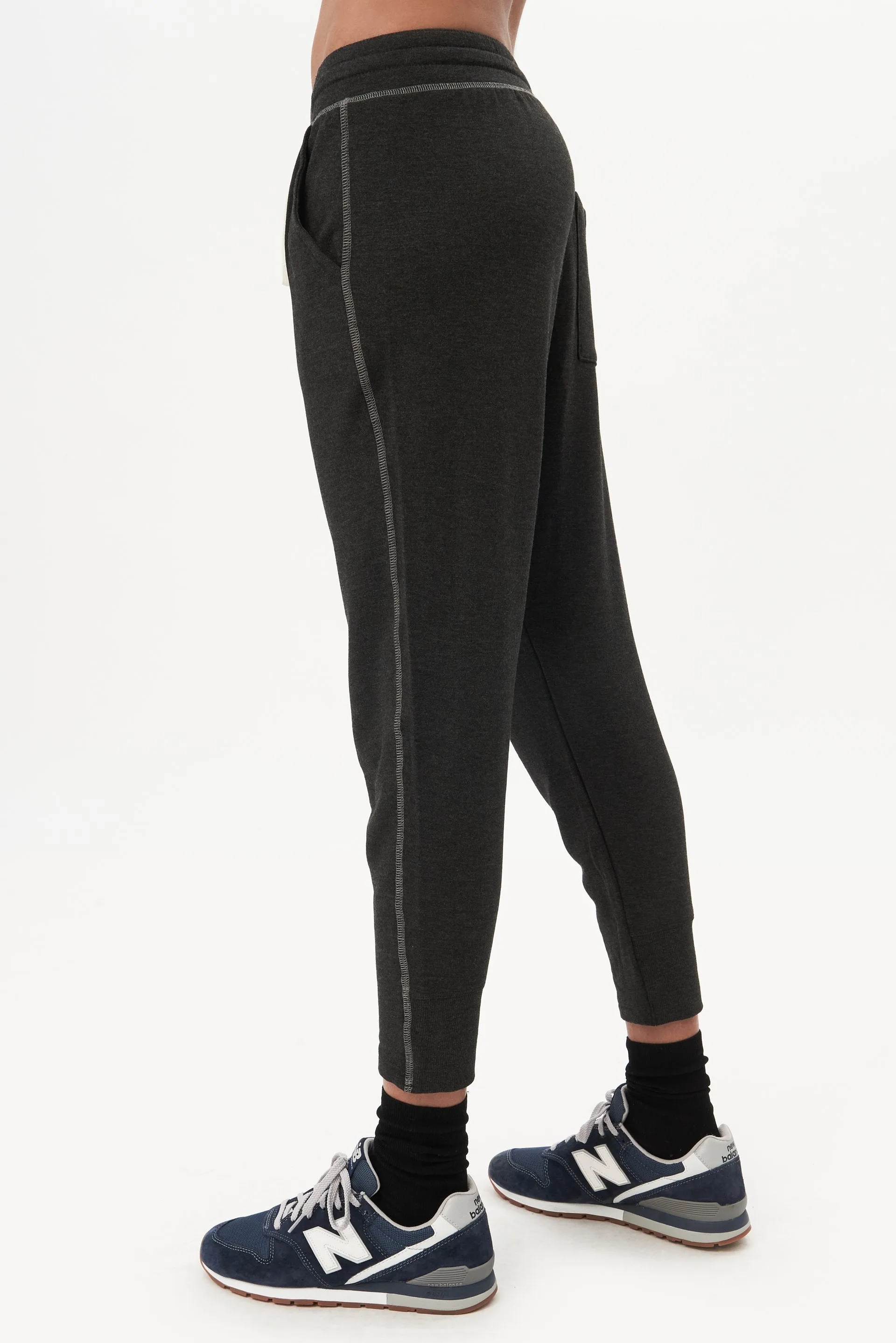 Reena 7/8 Fleece Sweatpant, Dark H. Grey