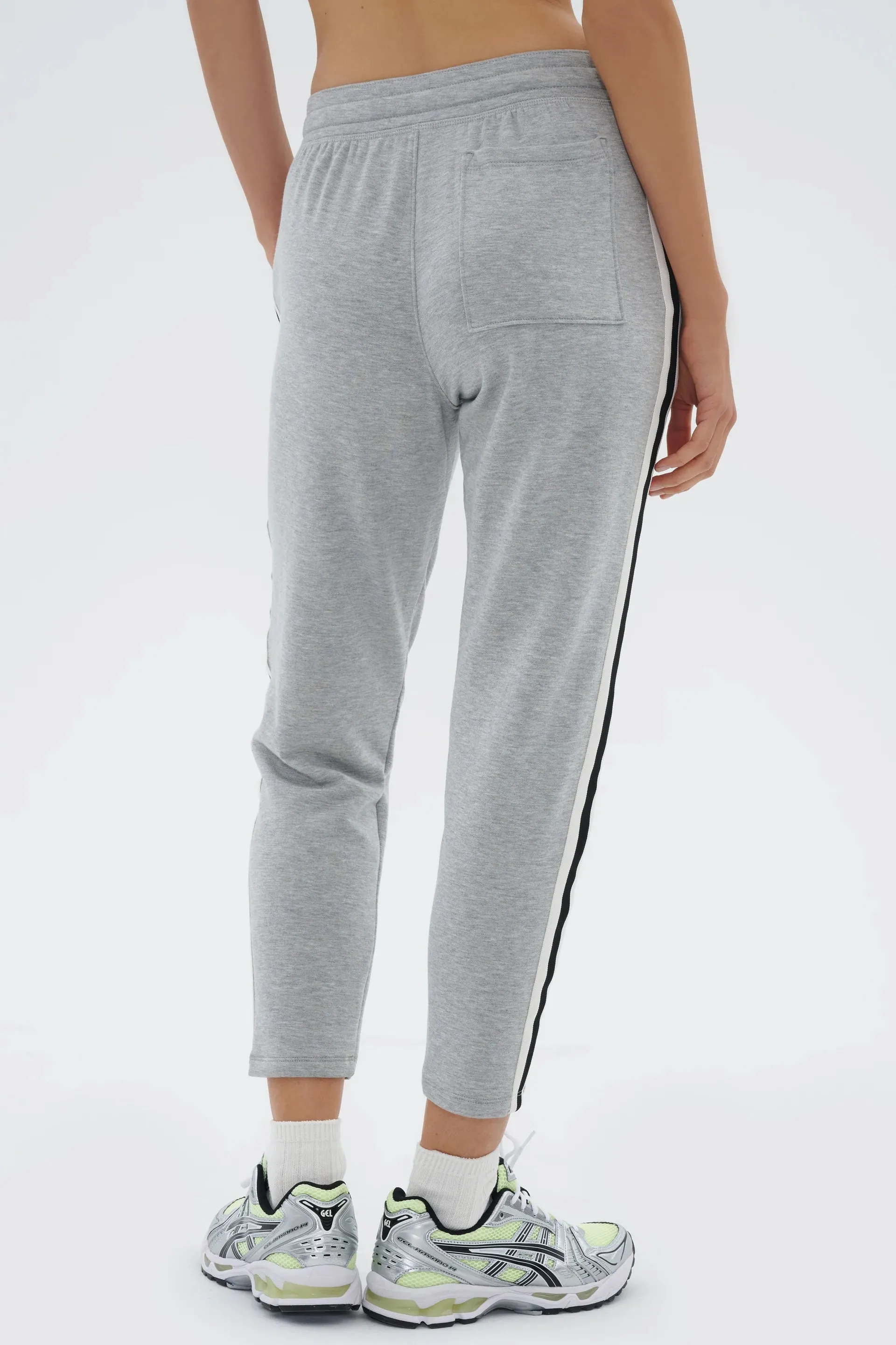 Reena 7/8 Fleece Sweatpant, H. Grey/Vintage White