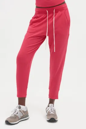 Reena 7/8 Fleece Sweatpant Lychee