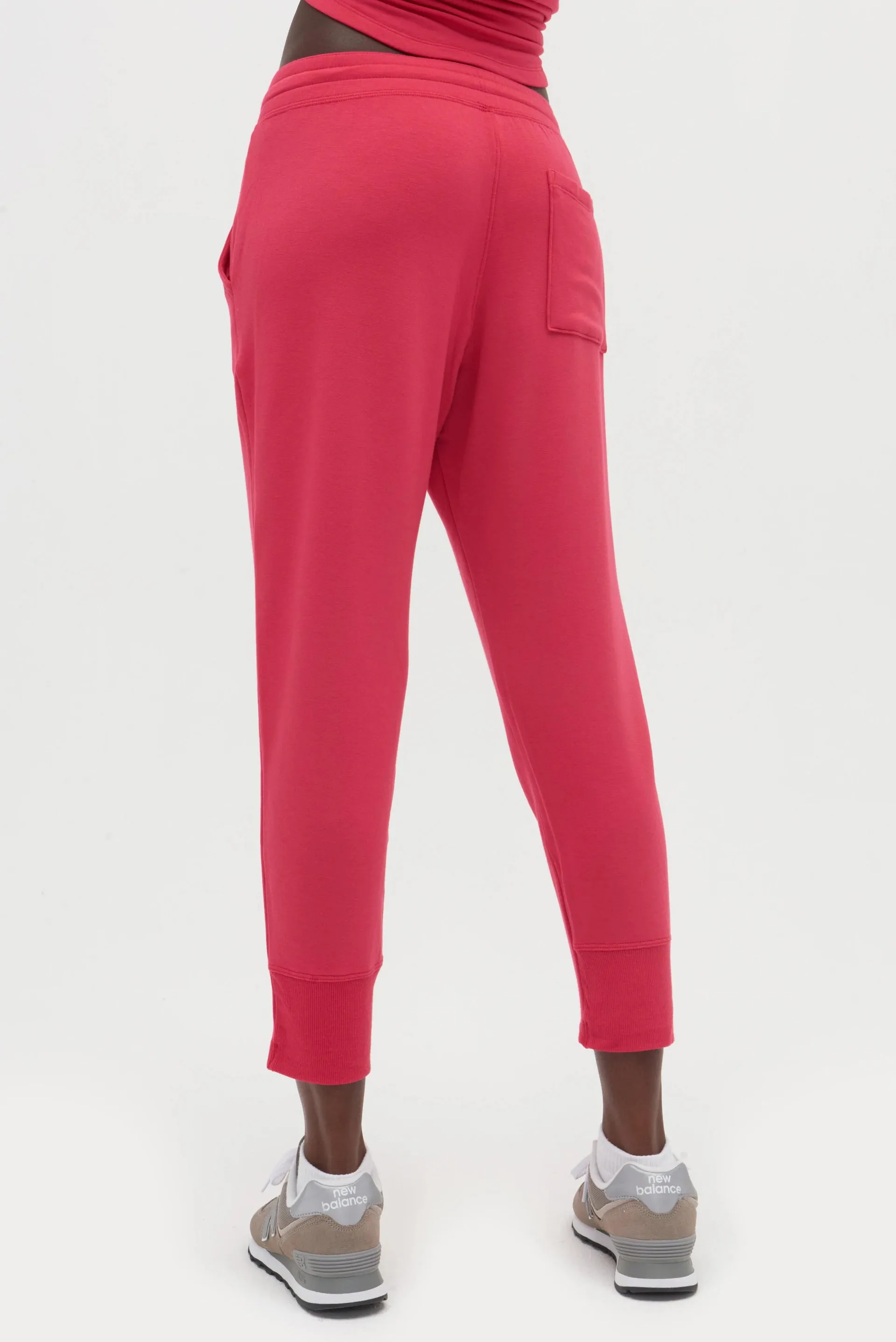 Reena 7/8 Fleece Sweatpant Lychee