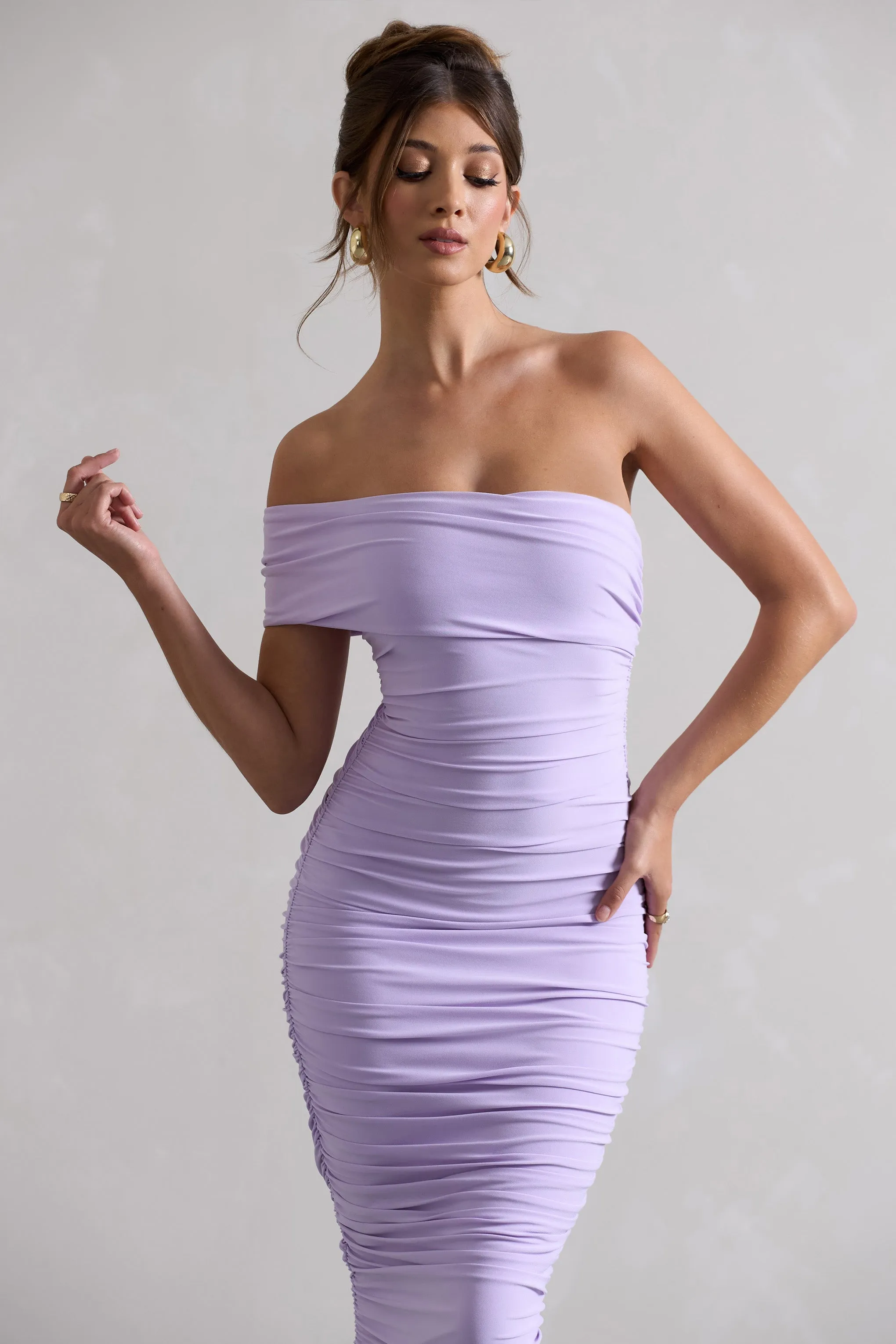 Remember Me | Lilac One Shoulder Midi Dress