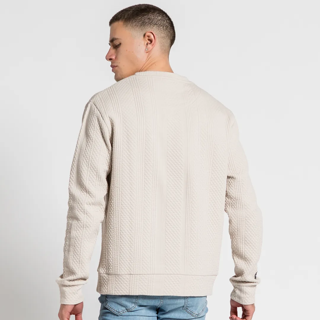 Roma Crew Sweater - White Sands