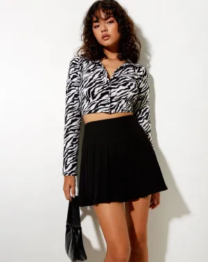 Ryals Crop Top in 90's Zebra