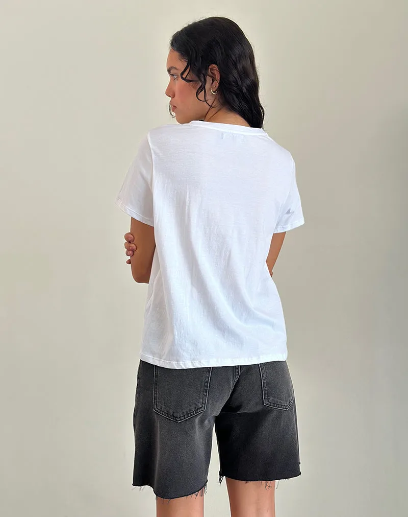 Saki Tee in White Fig