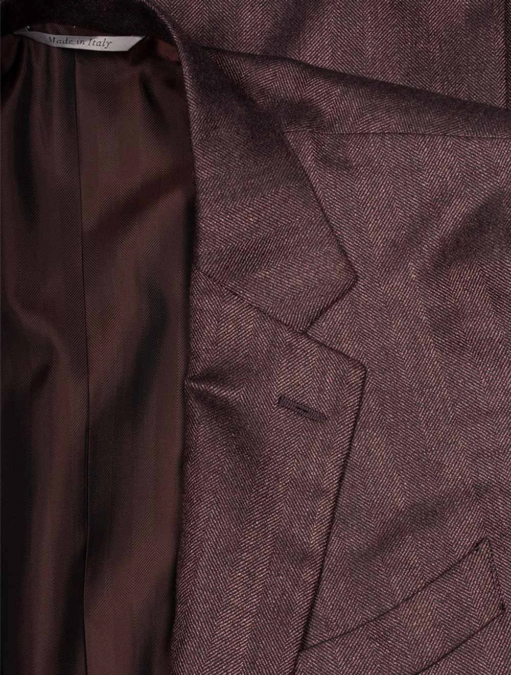 Silk & Cashmere Herringbone Jacket Wine