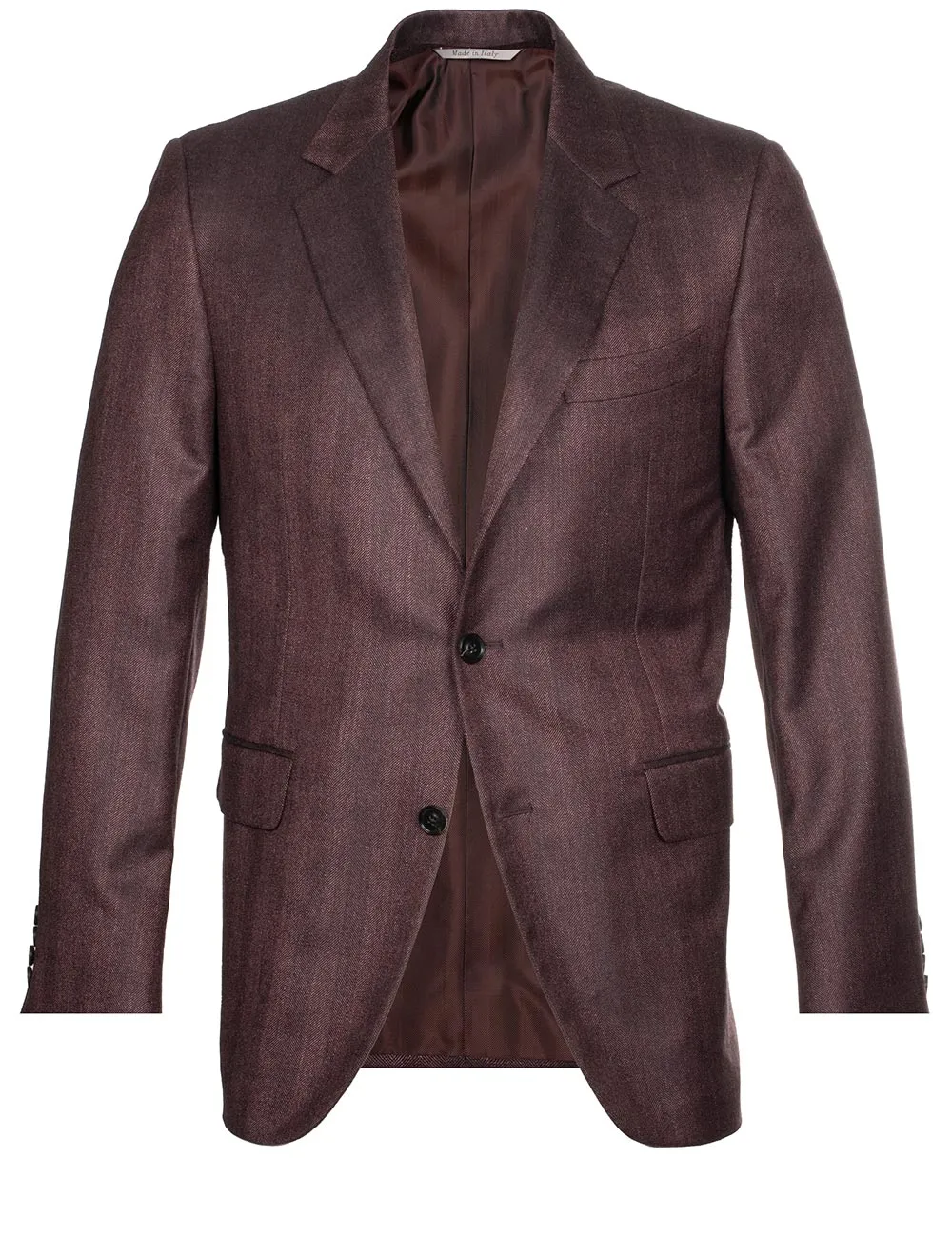 Silk & Cashmere Herringbone Jacket Wine