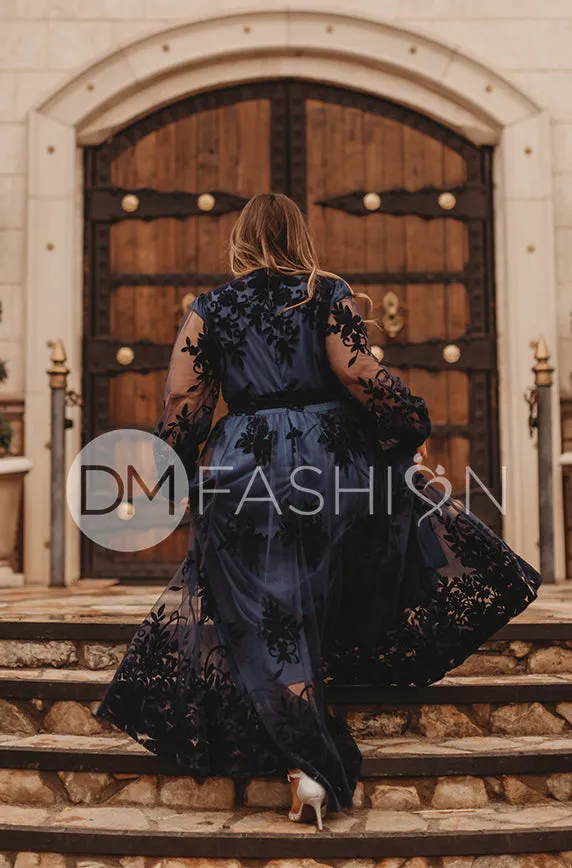 Skye Navy Floral Maxi - DM Exclusive - Restocked - Maternity Friendly