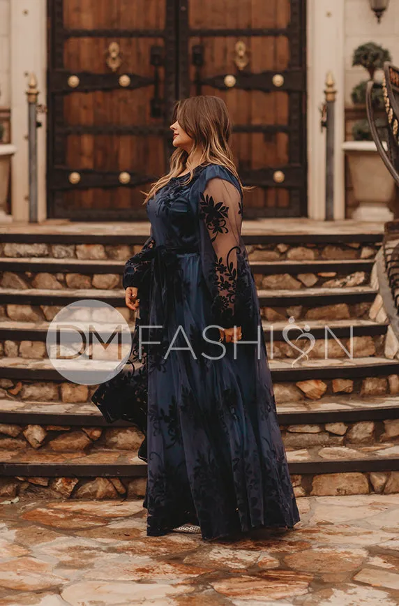 Skye Navy Floral Maxi - DM Exclusive - Restocked - Maternity Friendly