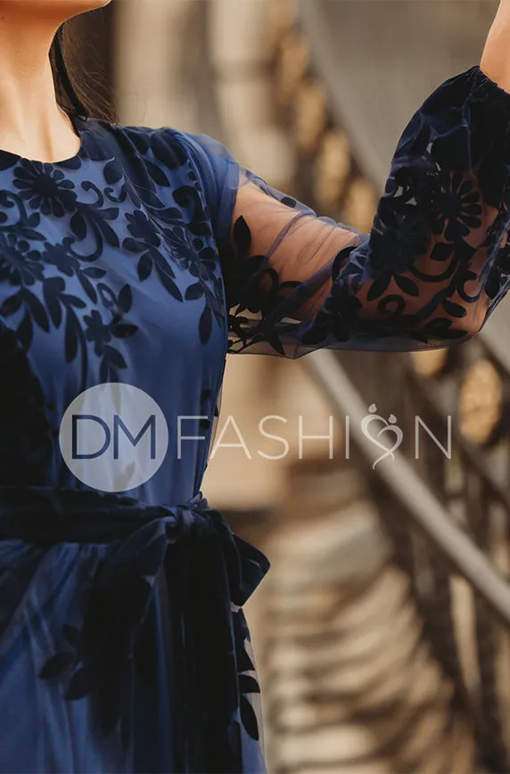 Skye Navy Floral Maxi - DM Exclusive - Restocked - Maternity Friendly