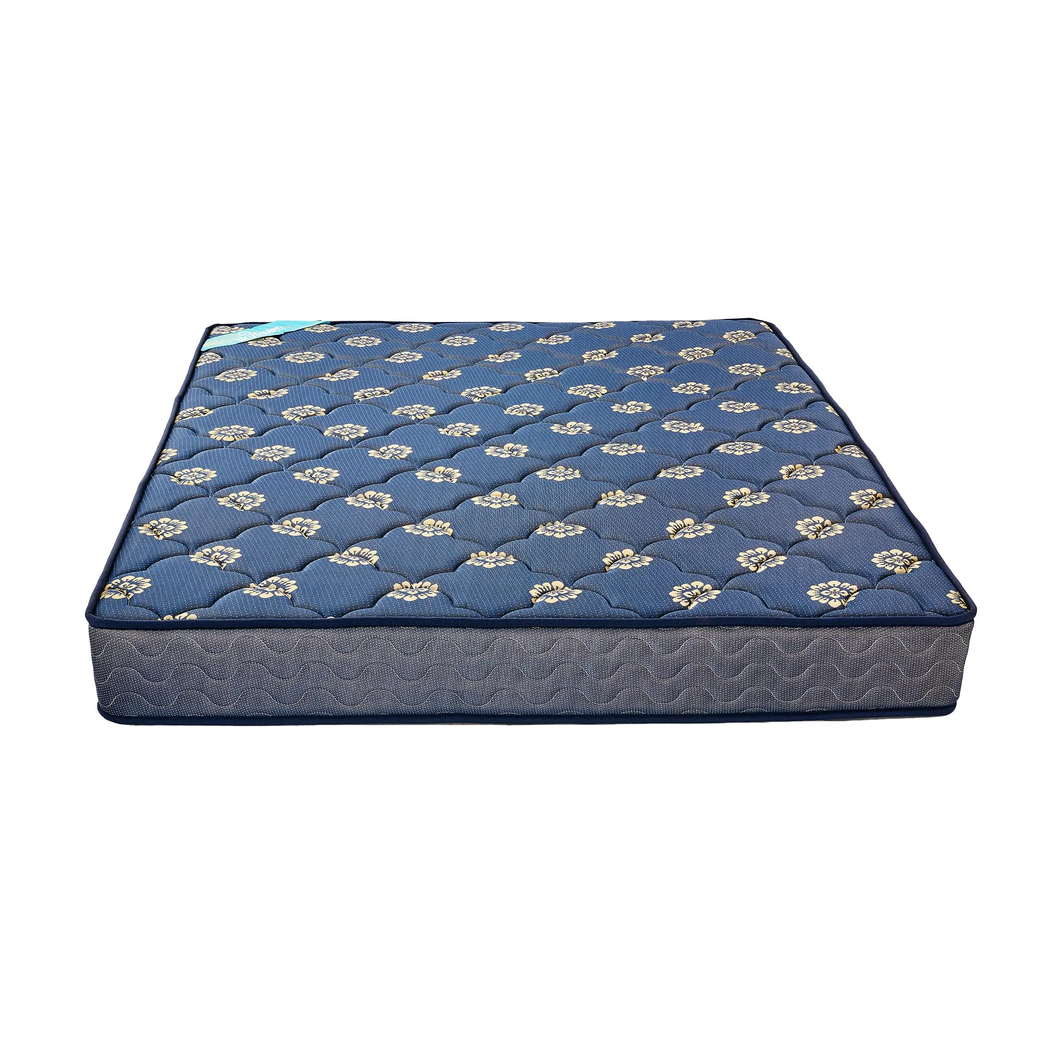 Skyfoam Spring Mattress Double Bed, Multi-Layer Soft PU Foam Mattress, 6 Inch Bed Mattress, Soft & Bouncy | 5 Year Warranty (75x48x06 Inches, Blue)