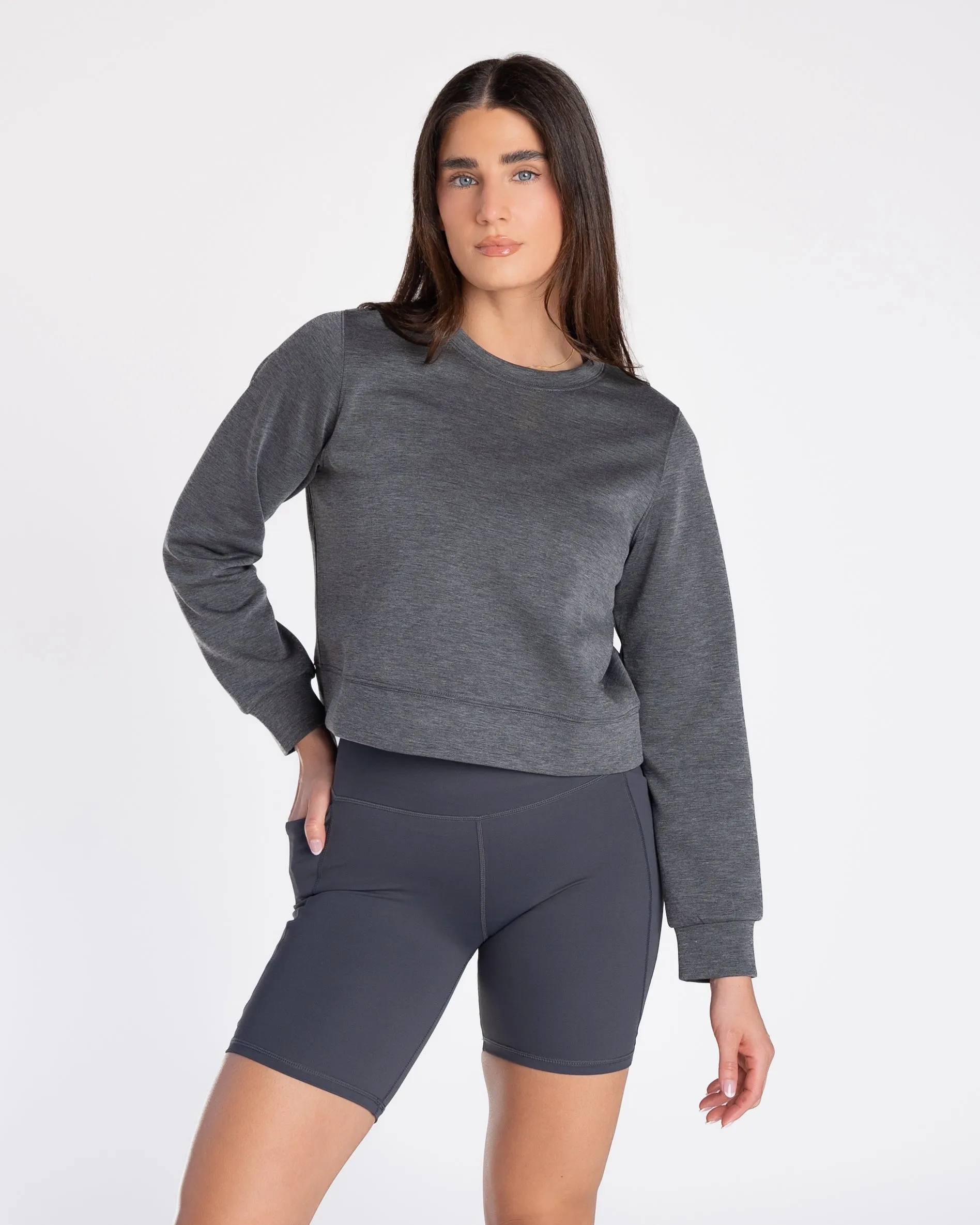 Soft Scuba Sweatshirt - Heathered Magnet