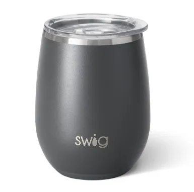 Swig Life 14 oz Matte Grey Stemless Wine Cup