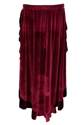 Tasha Polizzi Red Velvet Maxi Skirt