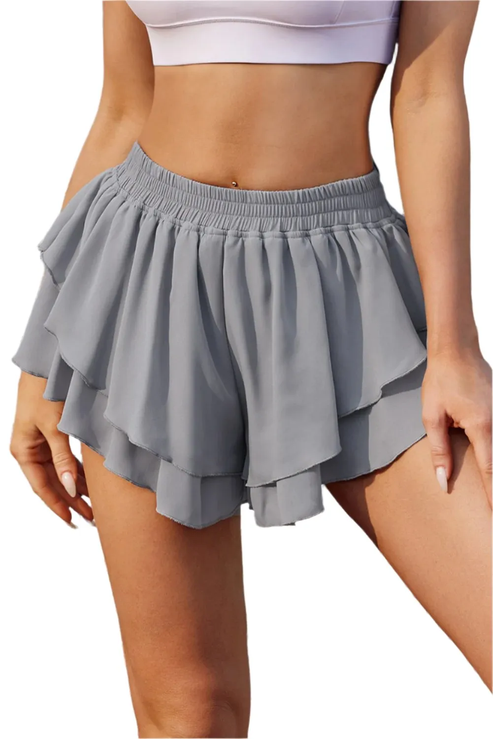 TEEK - Layered Mid-Rise Waist Active Skort