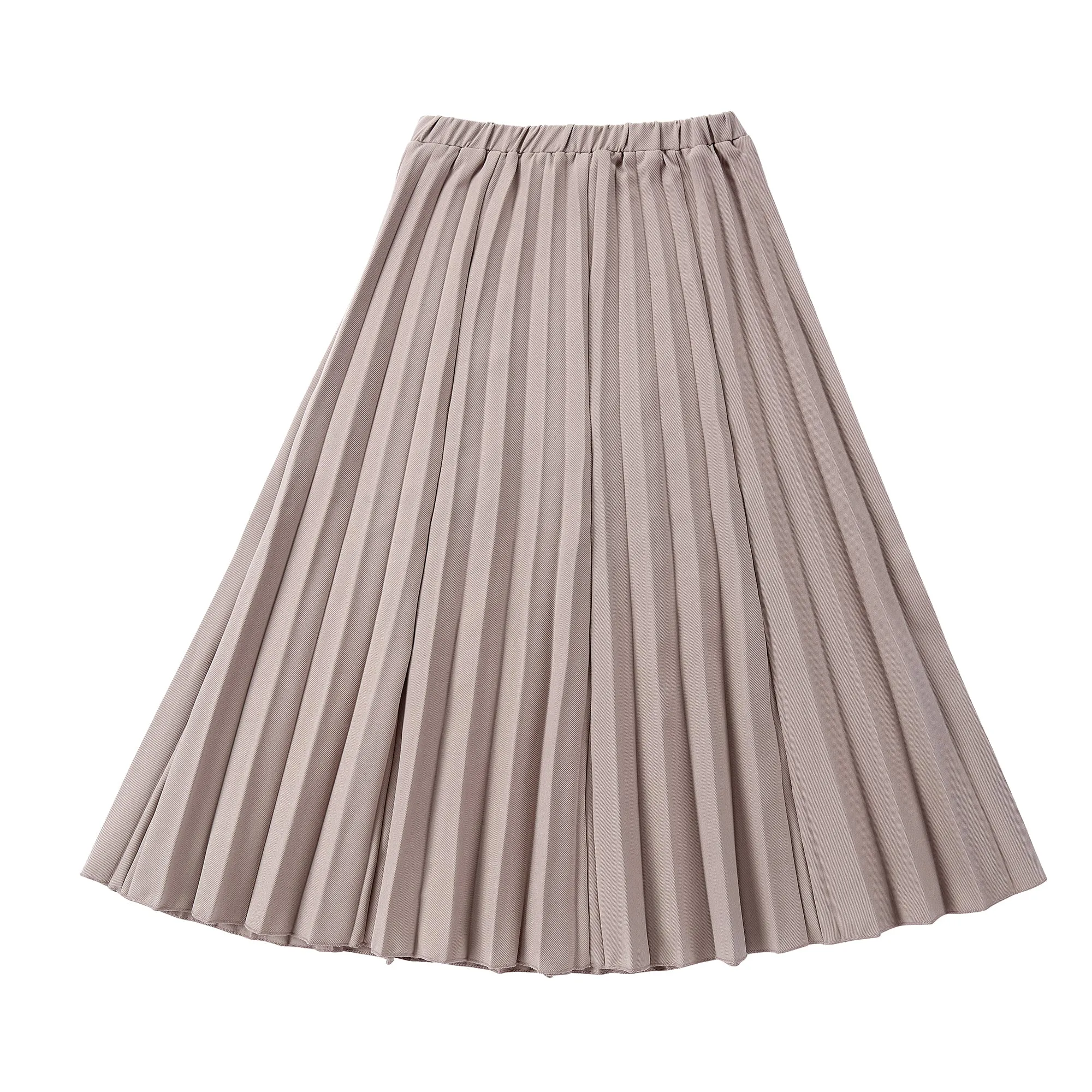 Teens Stone Pleated Midi Skirt