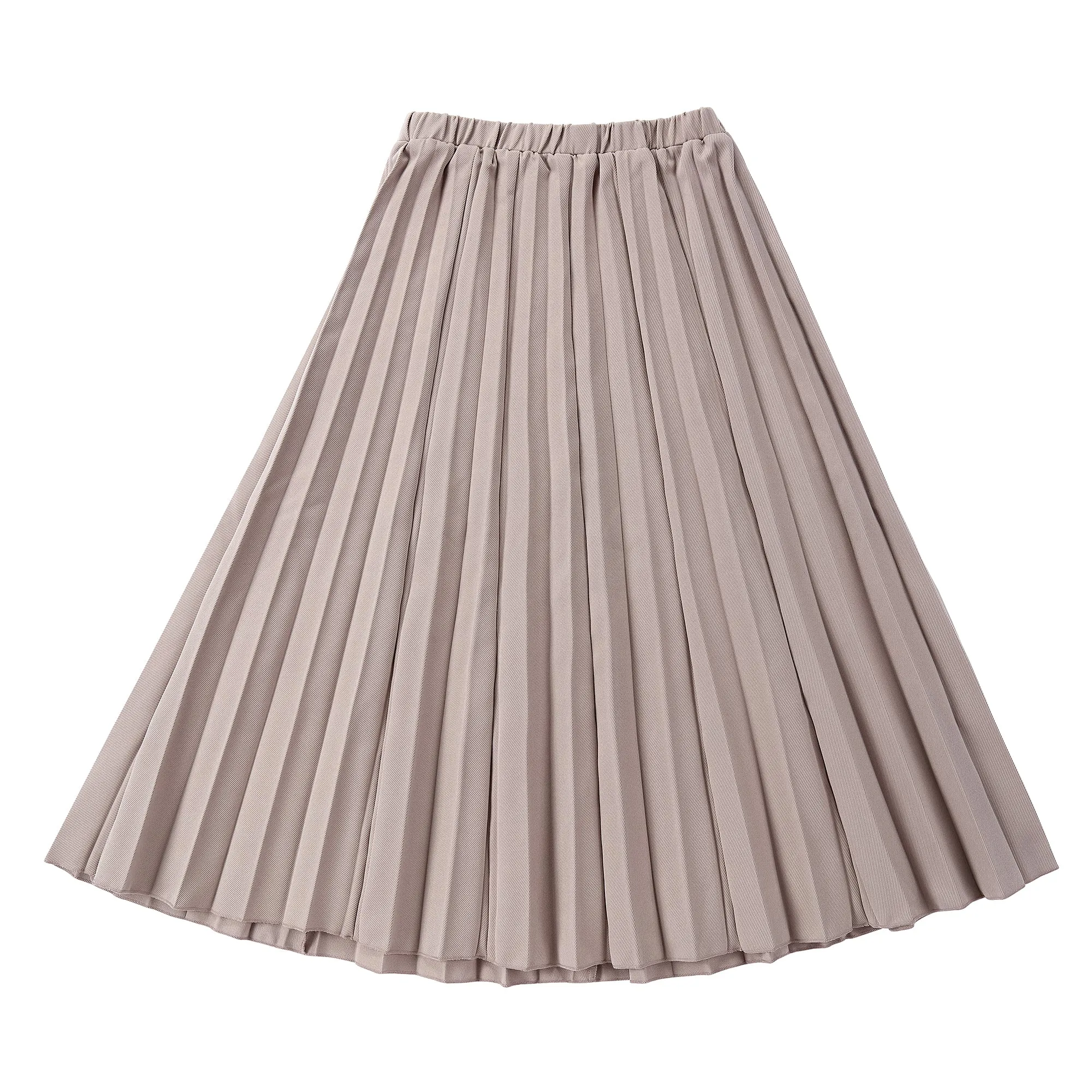 Teens Stone Pleated Midi Skirt