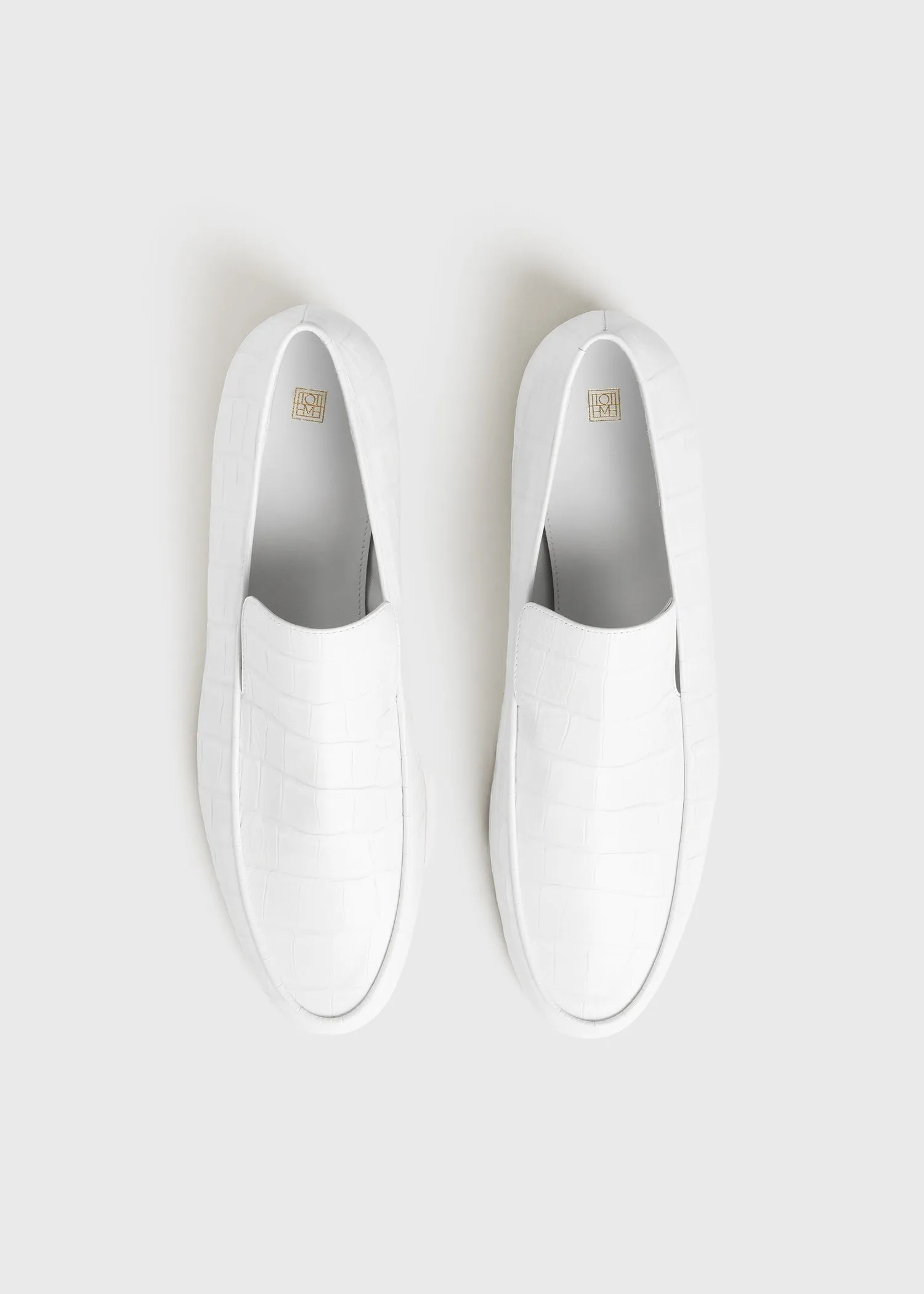 The Croco Oval Loafer white