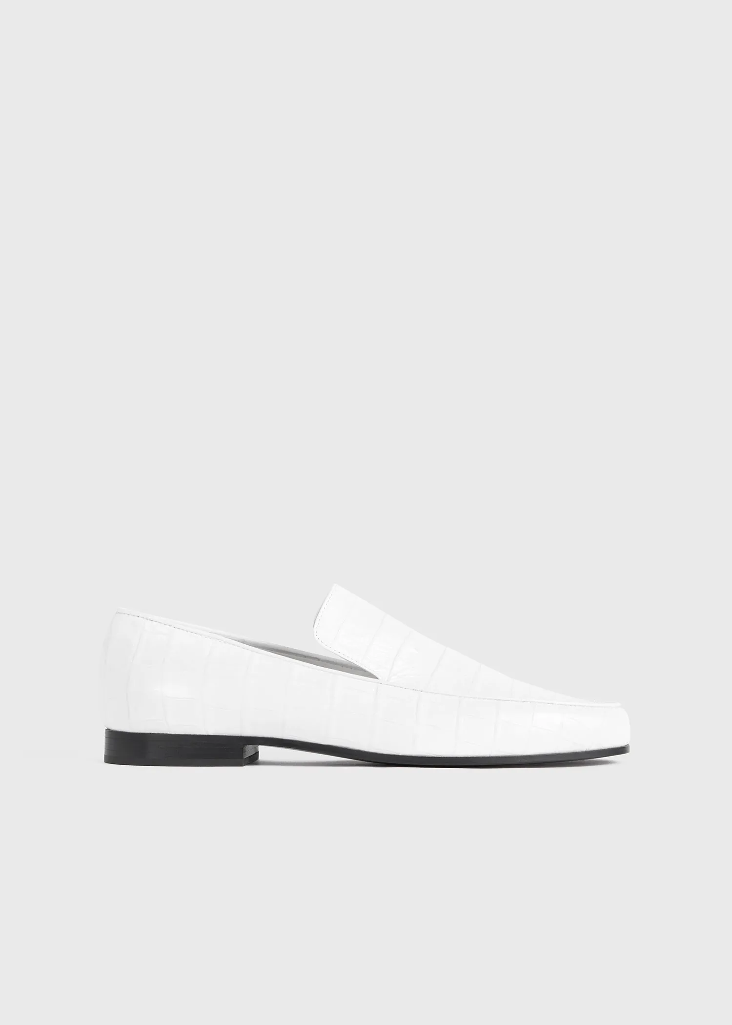 The Croco Oval Loafer white