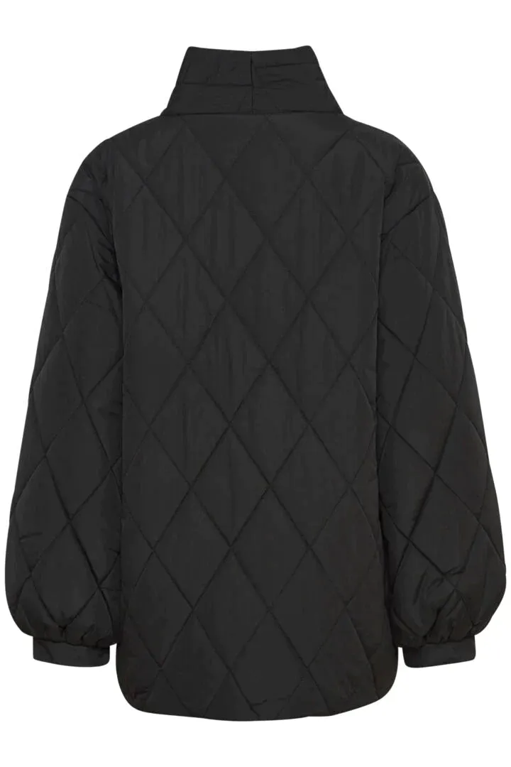 The Hansa Short Quilted Jacket - Black