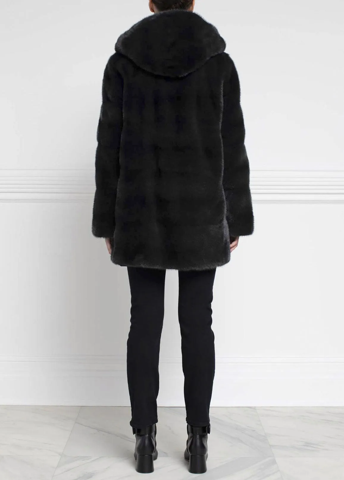 The Mia Mink Fur Reversible Storm Coat