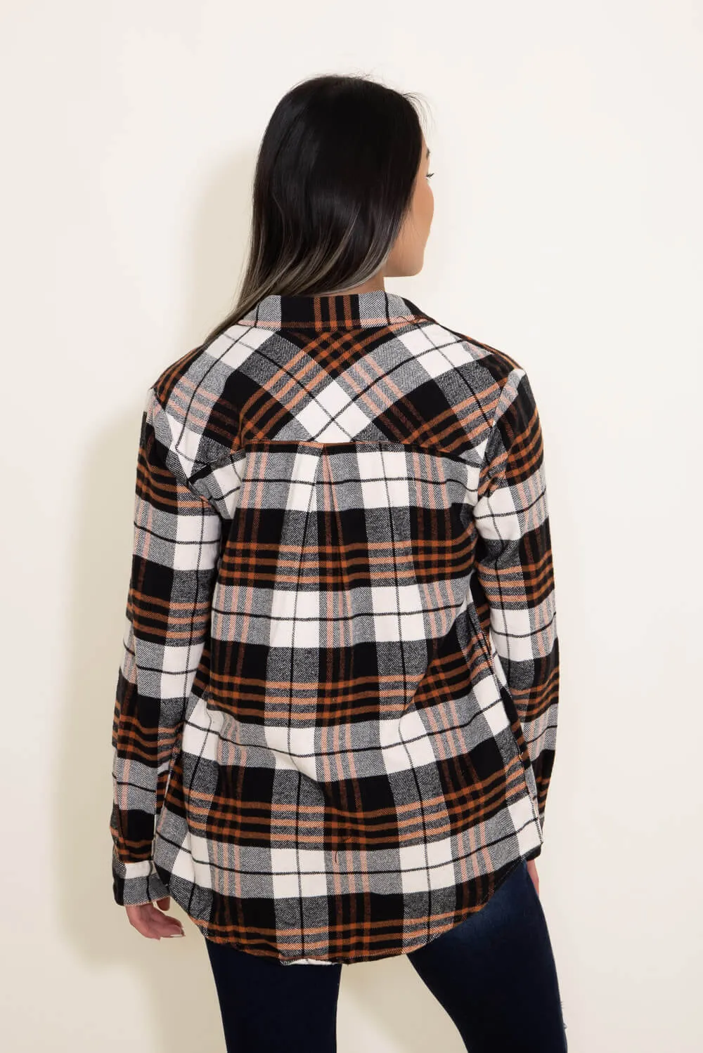 Thread & Supply Jamie Plaid Shirt for Women in Copper Cream Plaid | T1879CFTS-COPPERCREAMPLAID