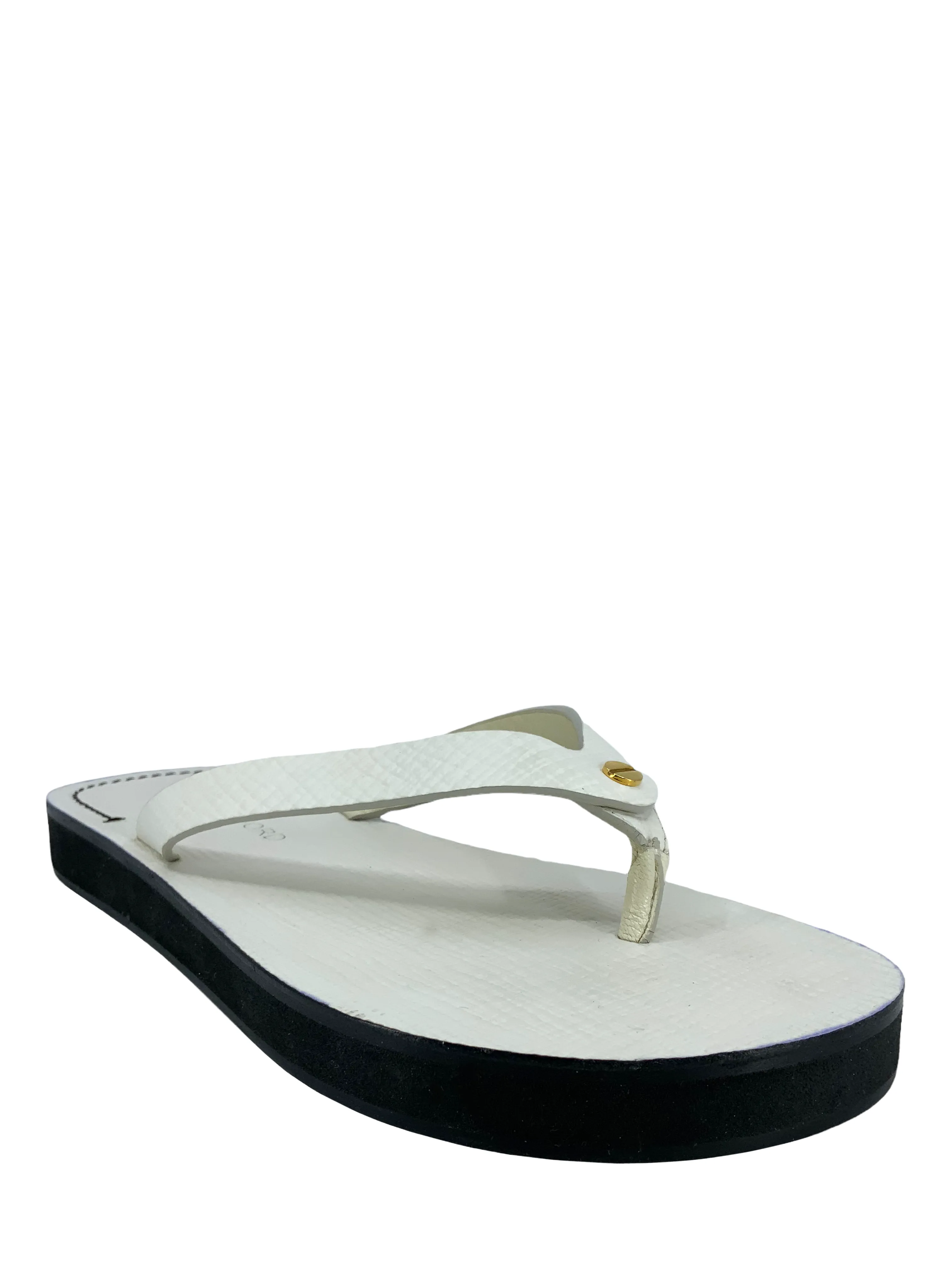 TOM FORD Textured Leather Thong Sandals Size 6